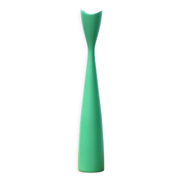 Vintage green wooden Scandinavian candlestick