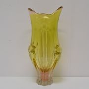 Vintage metallurgical glass vase designed by Josef Hospodka for Chribska, 1960s