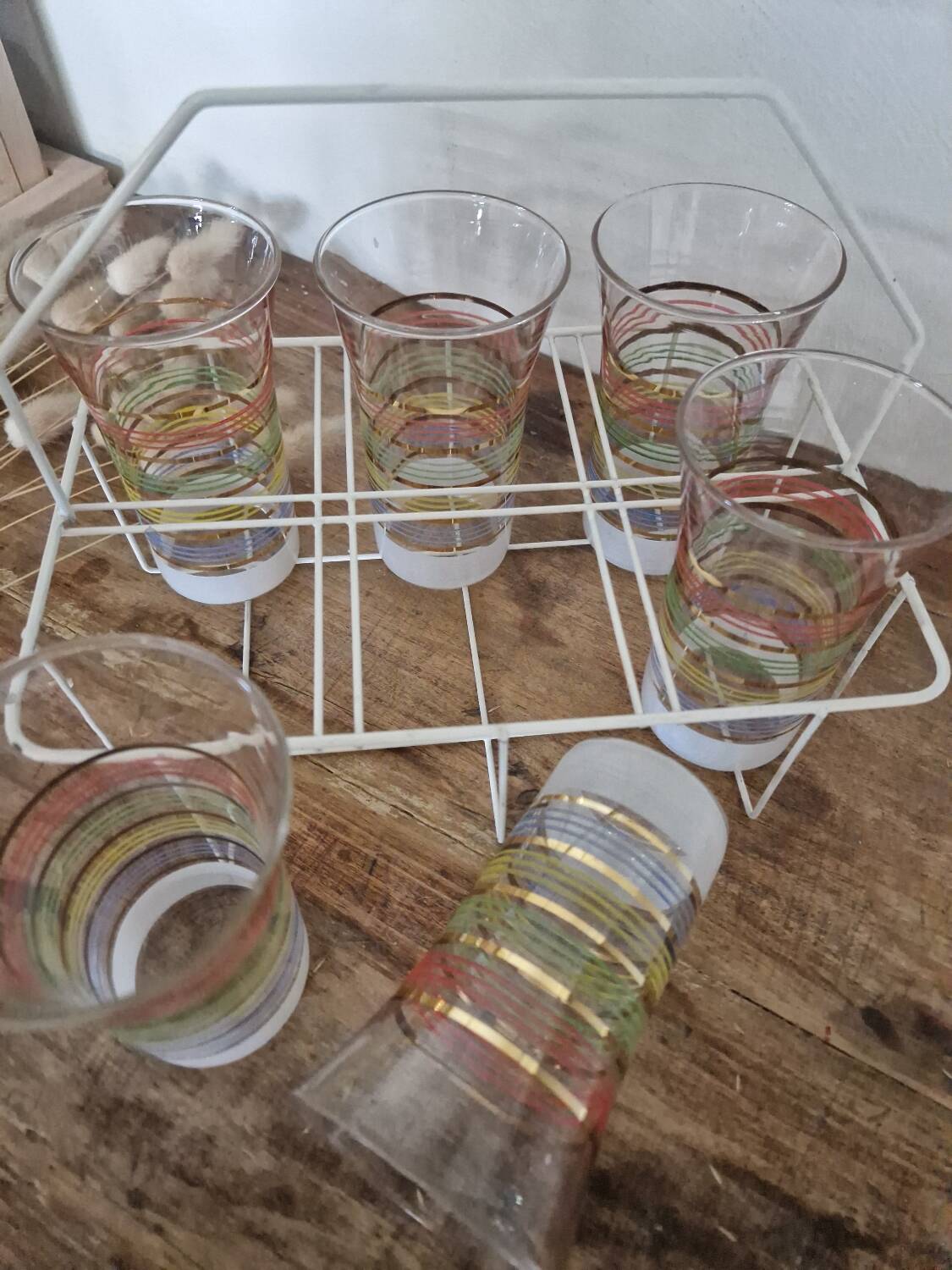 Vintage lemonade glasses service garden terrace aperitif