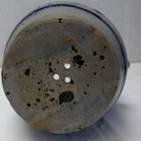 Alsaces Betschdorf stoneware flower pot, gray blue