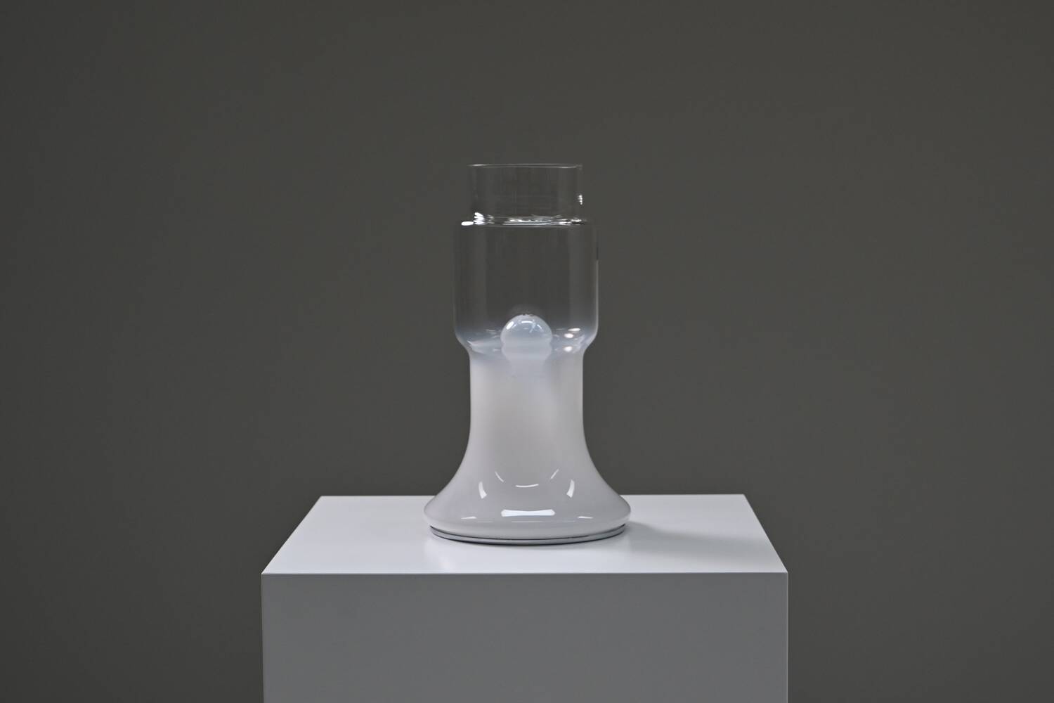 Glass Italian table lamp, 1970s Italy.