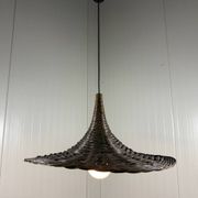XXL rattan wicker hanging lamp 1960’s