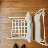 Dining table & 6 white wrought iron chairs Roche Bobois romantic style