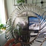 6 plates in pink Arcoroc glasses