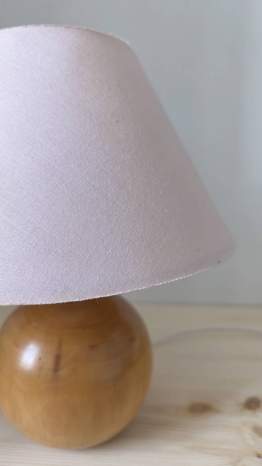 Walnut wood ball lamp