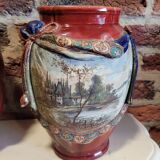 Pair of slip vases