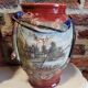 Paire de vases en barbotine