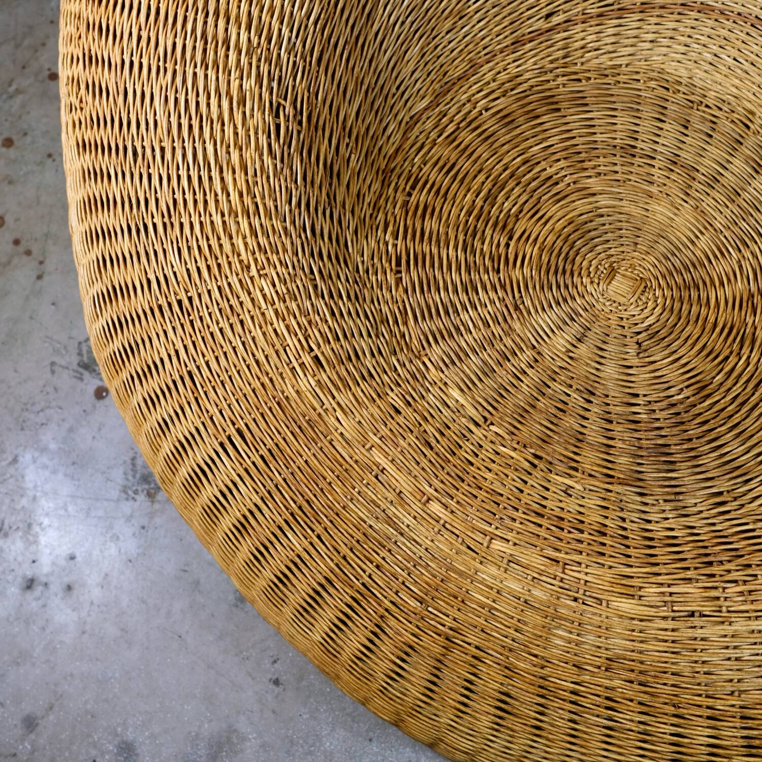 Large wicker basket armchair, Italy, 1970s