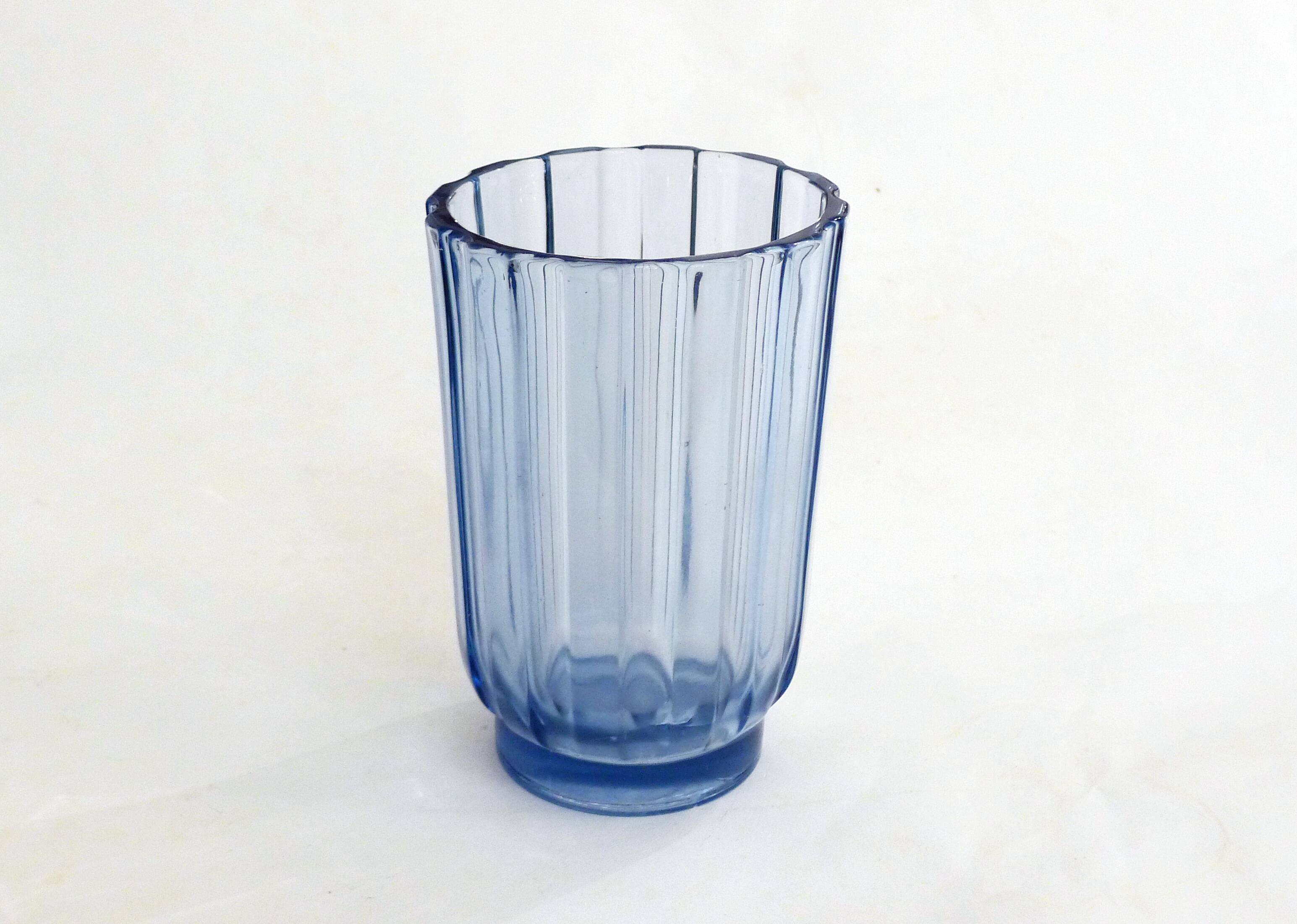Blue Art Deco vase