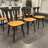 Series of 6 vintage bistro chairs