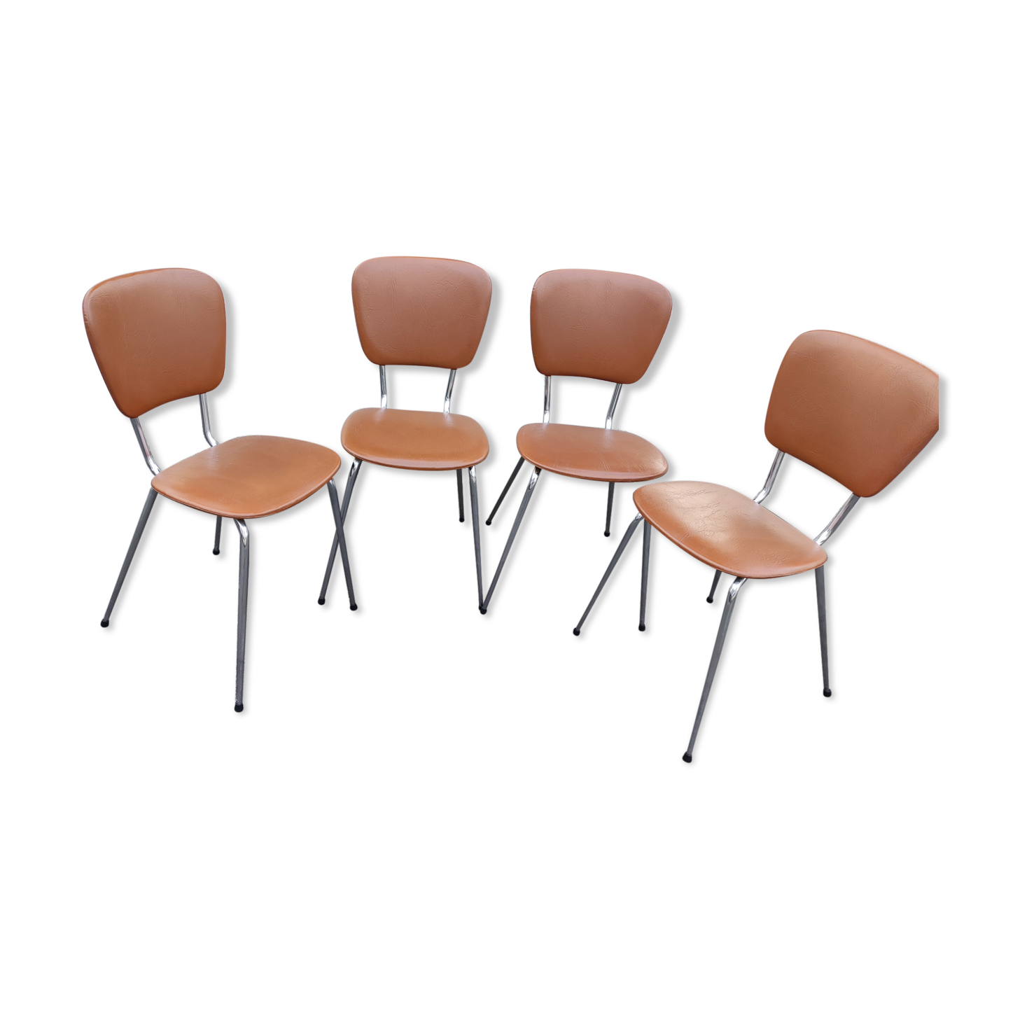 4 skaï chairs