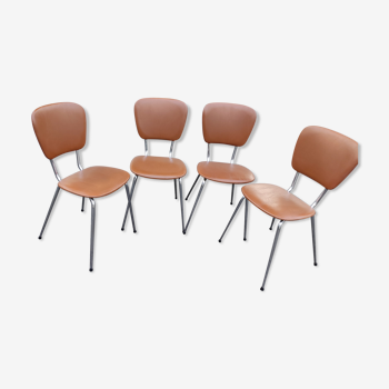 4 skaï chairs