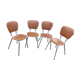 4 skaï chairs