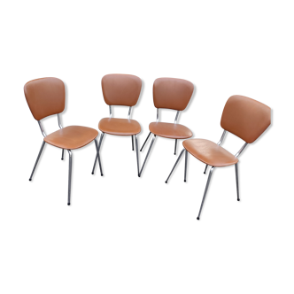 4 skaï chairs