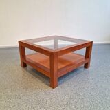 Table basse vintage en Merisier massif.