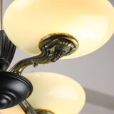 Lustre figuratif Art Déco en laiton français, 1930