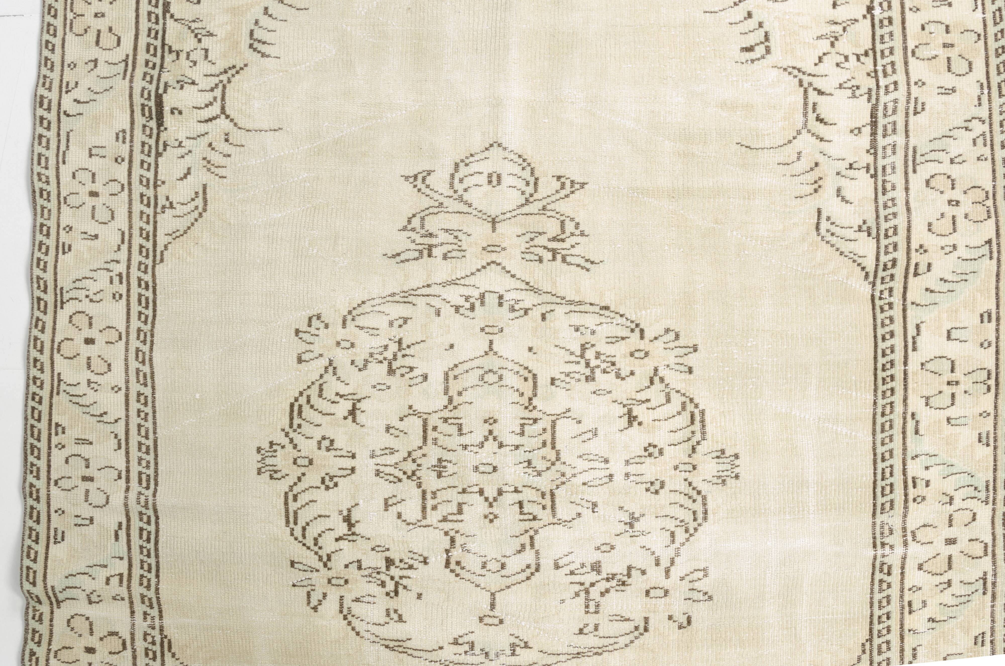 Beige Vintage Anatolian Carpet-1761