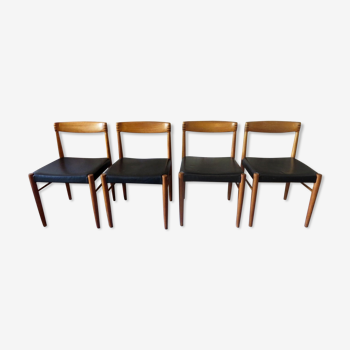 Lot de 4 chaises de H. W. Klein des années 1960