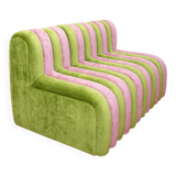Pink and green velvet bench 2 seas