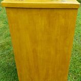 Old bohemian chest of drawers from the 30s with its floral prints in solid wood