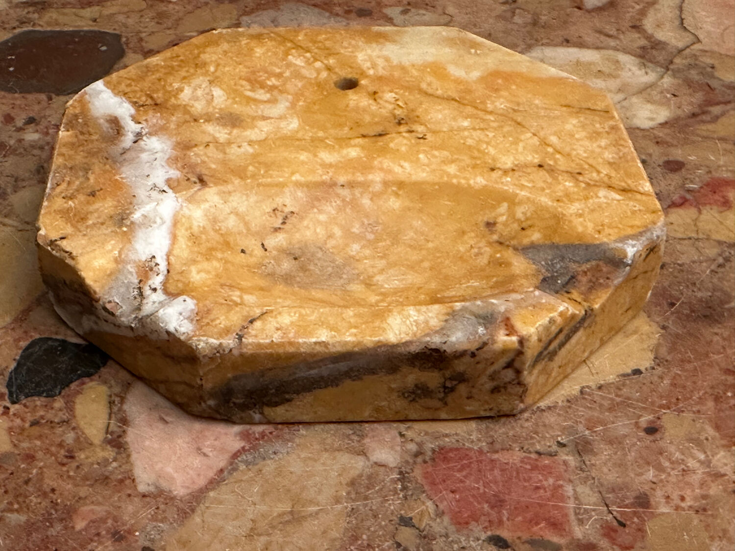 Art Deco Orange Marble Ashtray/ Catchall