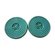 Paire de 2 sous verres/bouteilles en céramique turquoise et or