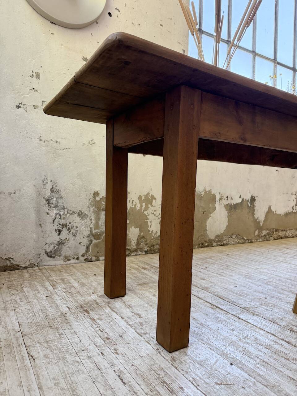 Walnut farmhouse table 2.10m from the 50s
