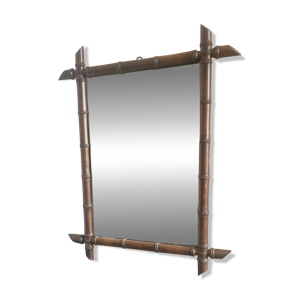 Grand miroir de barbier - bambou