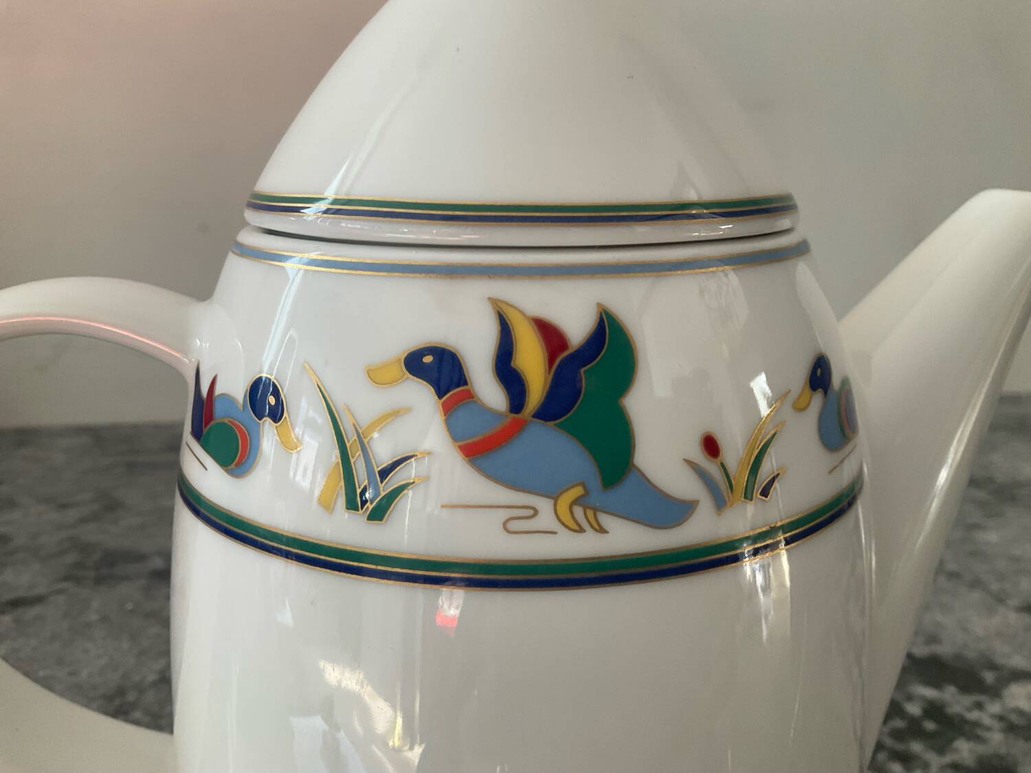 Vintage coffee pot Arzberg Germany mod. Bluebirds
