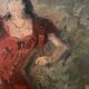Signed oil painting on cardboard canvas "Flamenco dancer"
