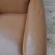 Vintage caramel leather club armchair
