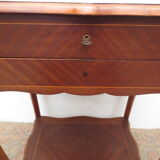 Former walnut marquetry sewing basket