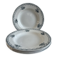 Set of 4 antique deep plates — Céranord pottery, model