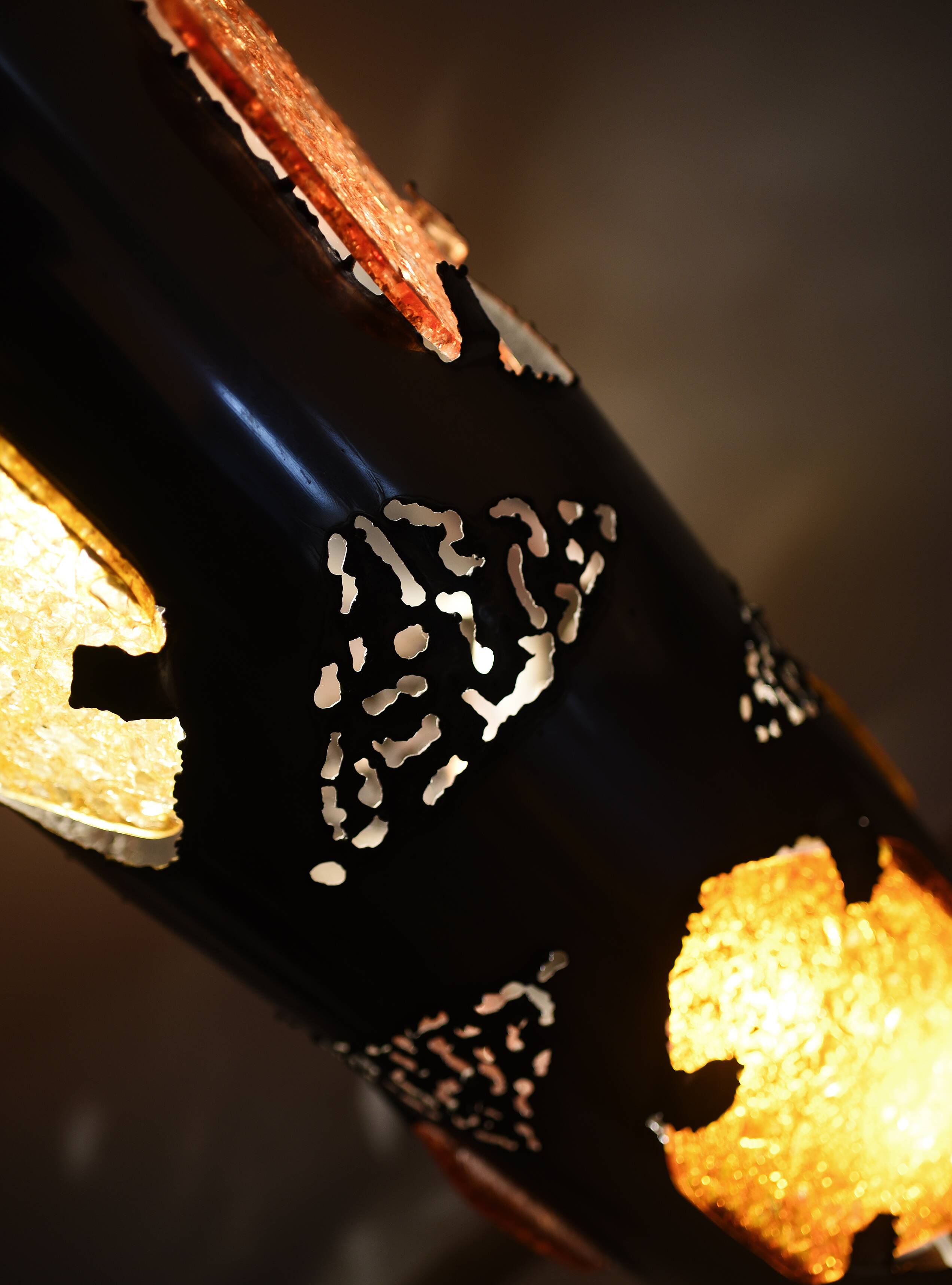 Brutalist ceramic lamp from Accolay