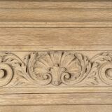 Carved solid oak fireplace mantel
