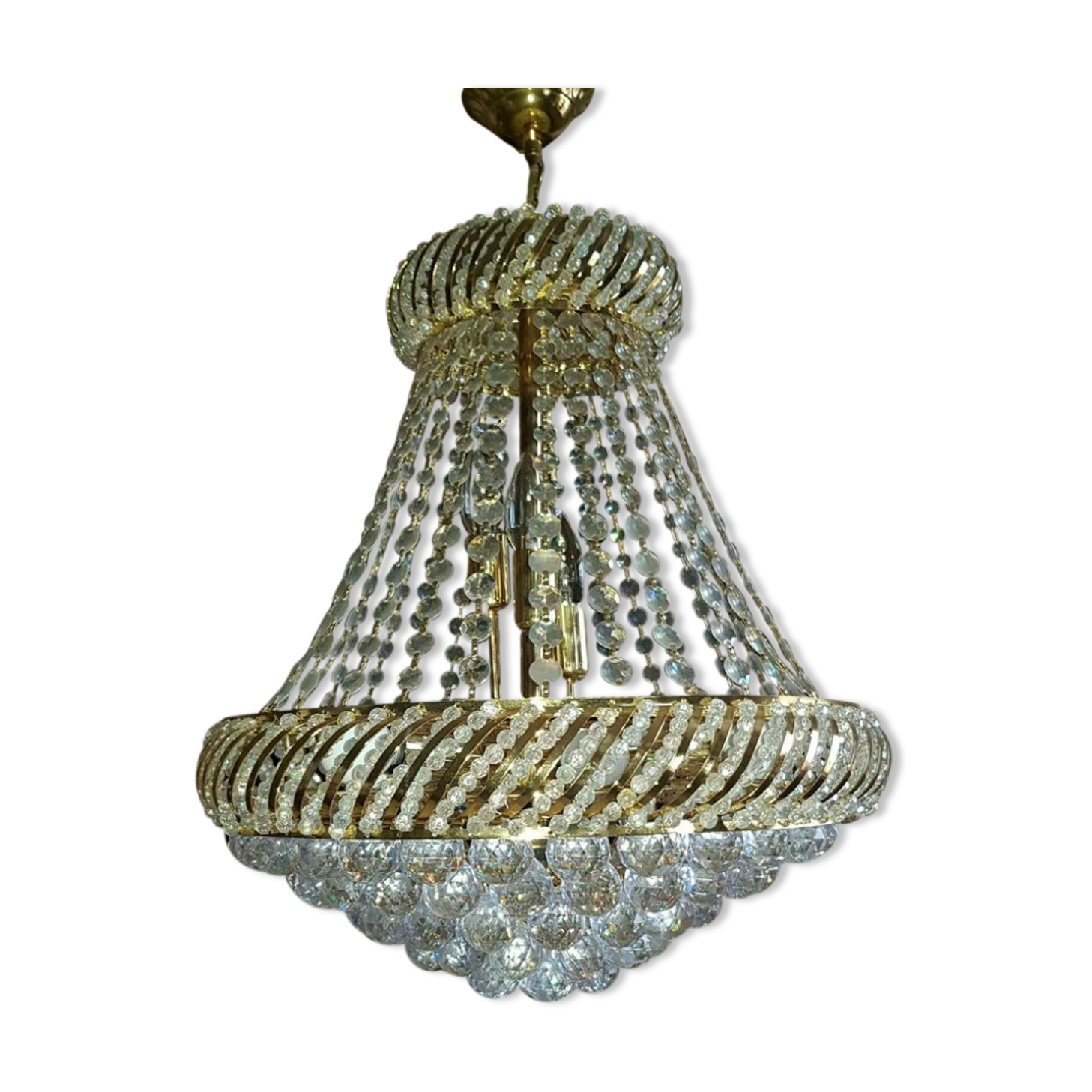 Lustre hot air balloon tassels cristal k9