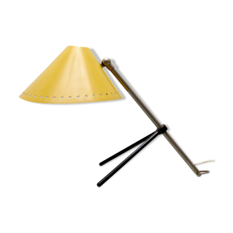 Yellow Pinocchio desk lamp by H.Th.J.A. Busquet for Hala 1953