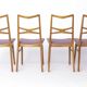 Lot de 4 chaises de salle à manger vintage, années 1960-1970, style allemand du milieu du siècle moderne, en hêtre
