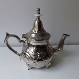 Silver metal teapot