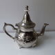 Silver metal teapot