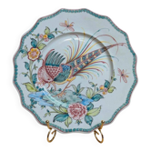 Decorative plate in earthenware Ânfora Águeda – Portugal – Hand-painted exotic bird