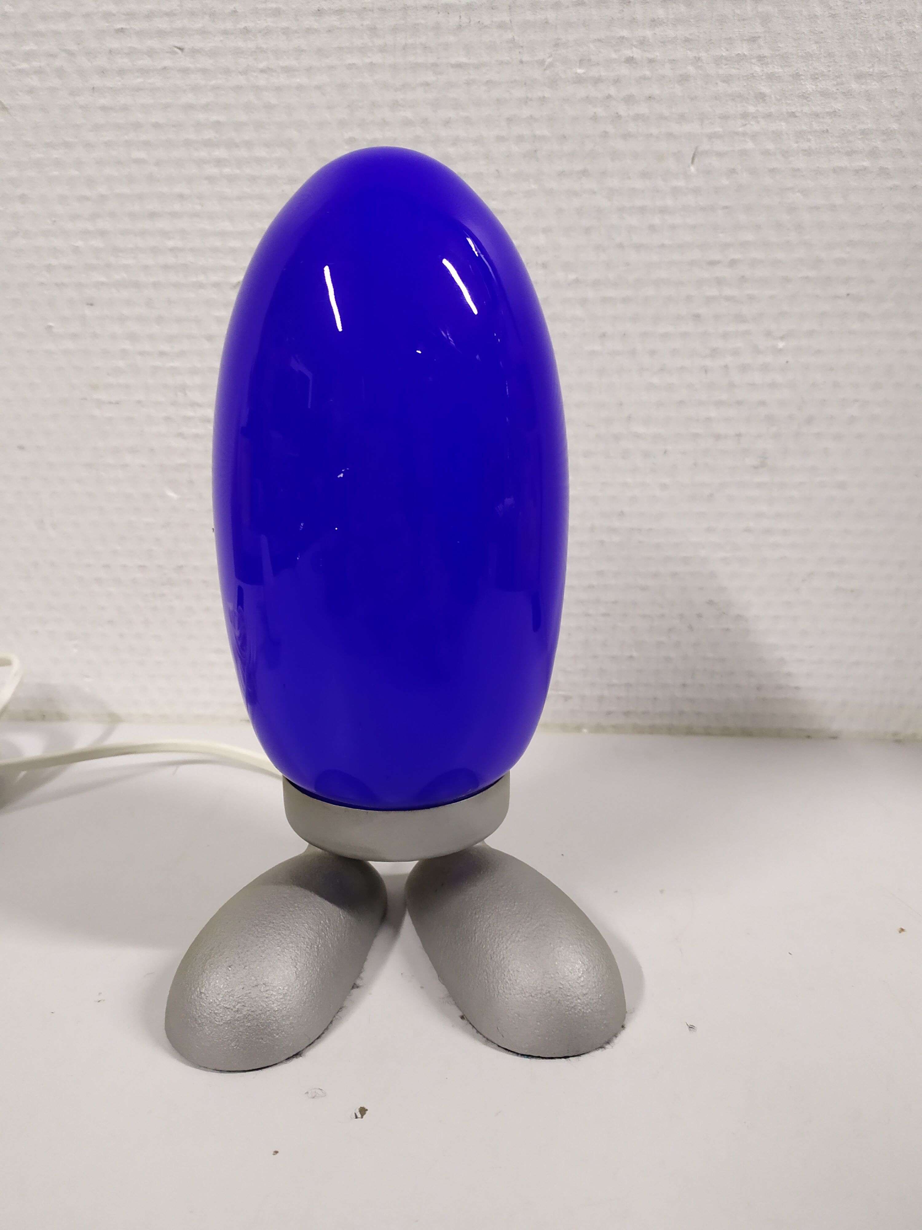 Blue "Fjorton" Dino Egg lamp by Tatsuo Konno for Ikea 1990s