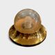 Vintage Austrian wall light in amber bubble glass