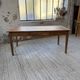 Cherry farmhouse table with spindle legs, 1950s