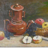 Still life - oil painting by y. quentel - debut xxeme