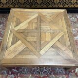 Solid oak parquet coffee table