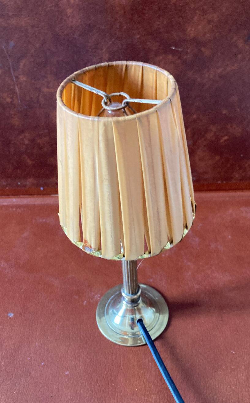 Small old bedside lamp - golden base