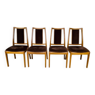 4 vintage Nathan Furniture chairs