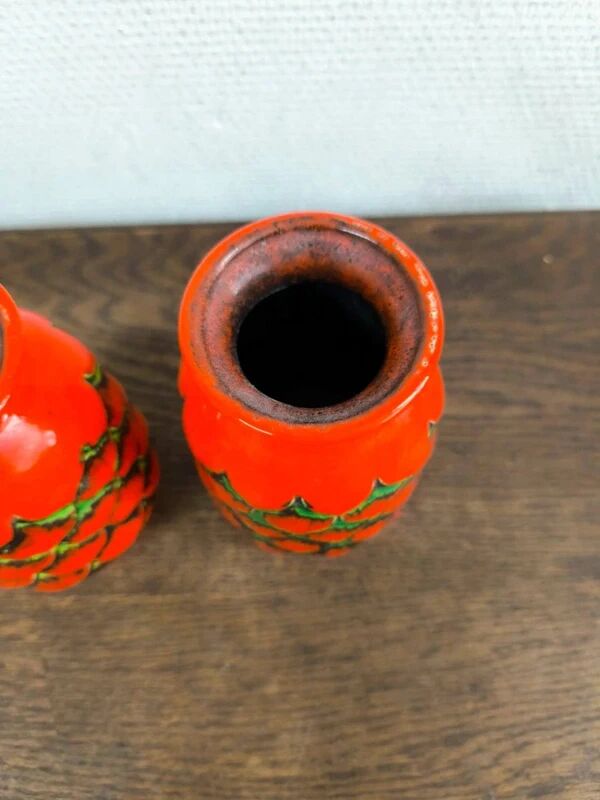 Lot de 2 vases jasba ananas orange