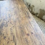 Pine and oak + walnut farmhouse table 1950